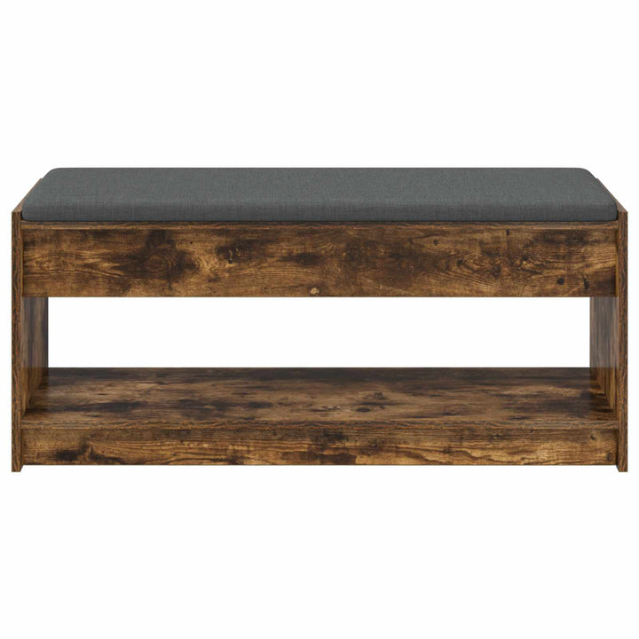 Hallbænk Røget Eg 103 x 38 x 45 cm Kunstigt træ og stof