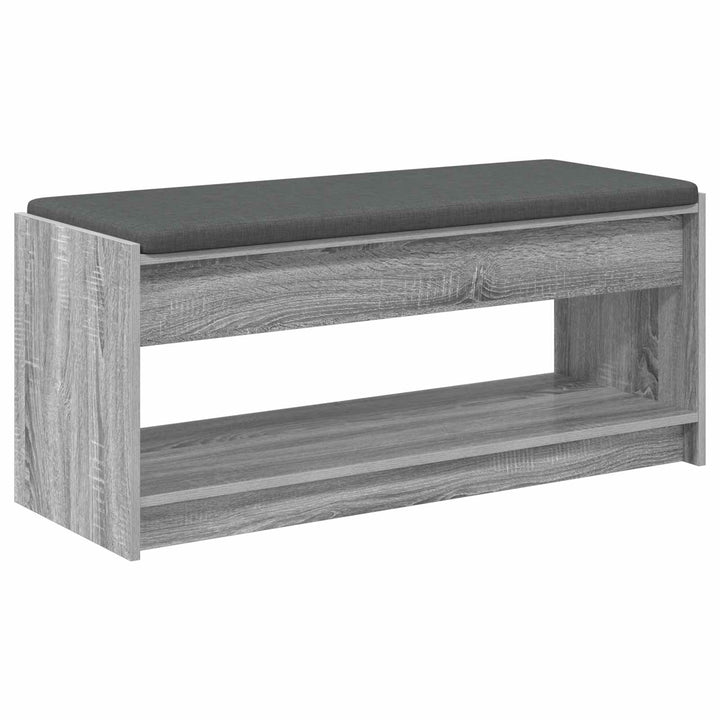 Hallbænk Grå Sonoma 103 x 38 x 45 cm Kunstigt træ og stof