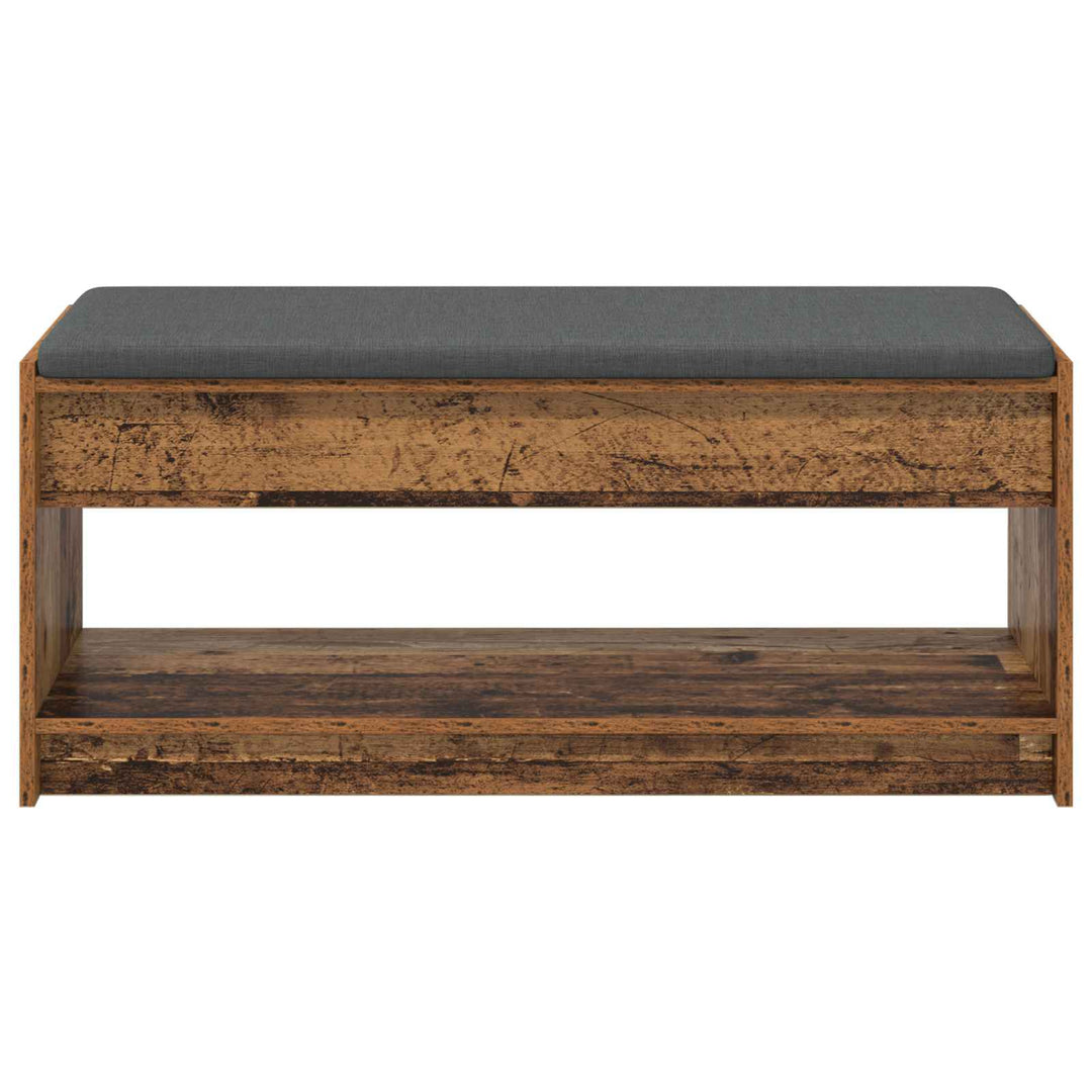 Hallbænk Gammelt træ 103 x 38 x 45 cm Kunstigt træ og stof