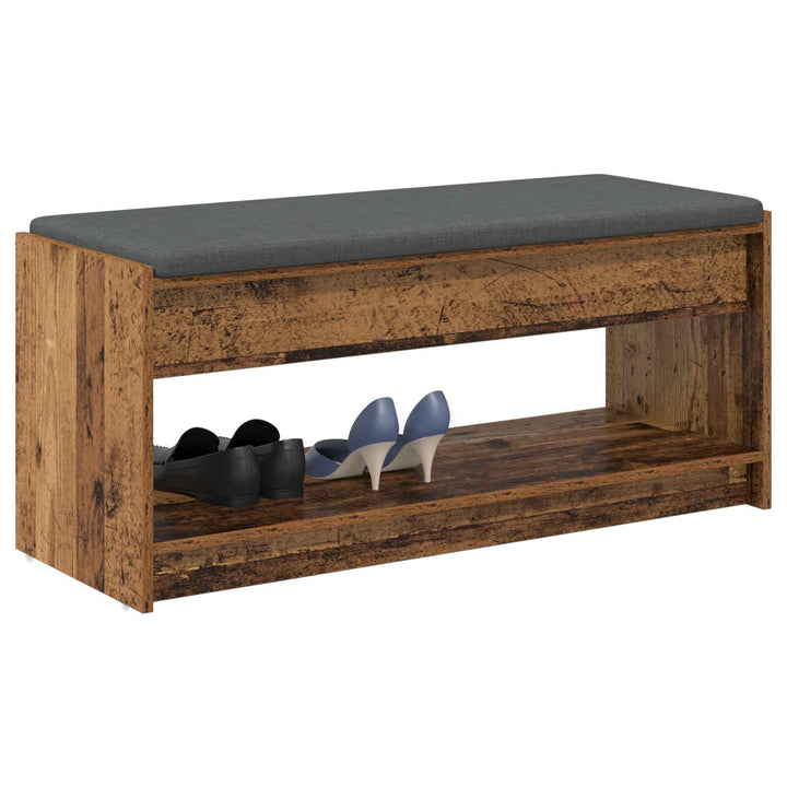 Hallbænk Gammelt træ 103 x 38 x 45 cm Kunstigt træ og stof