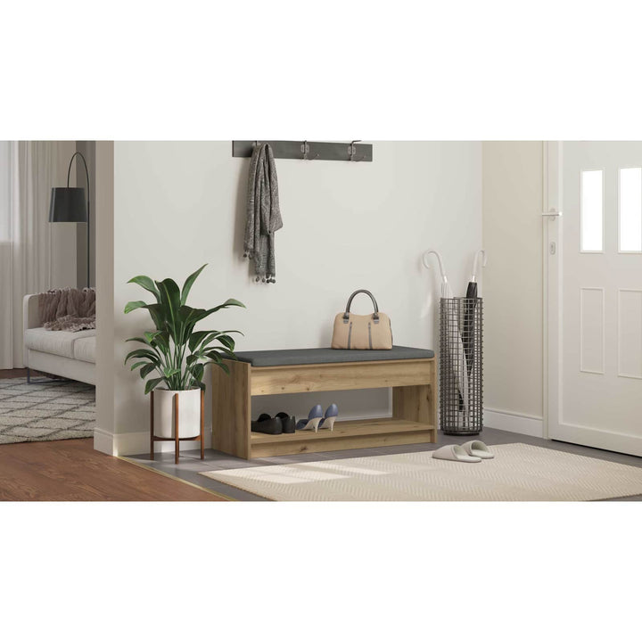 Hallbænk Artisan Eg 103 x 38 x 45 cm Kunstigt træ og stof