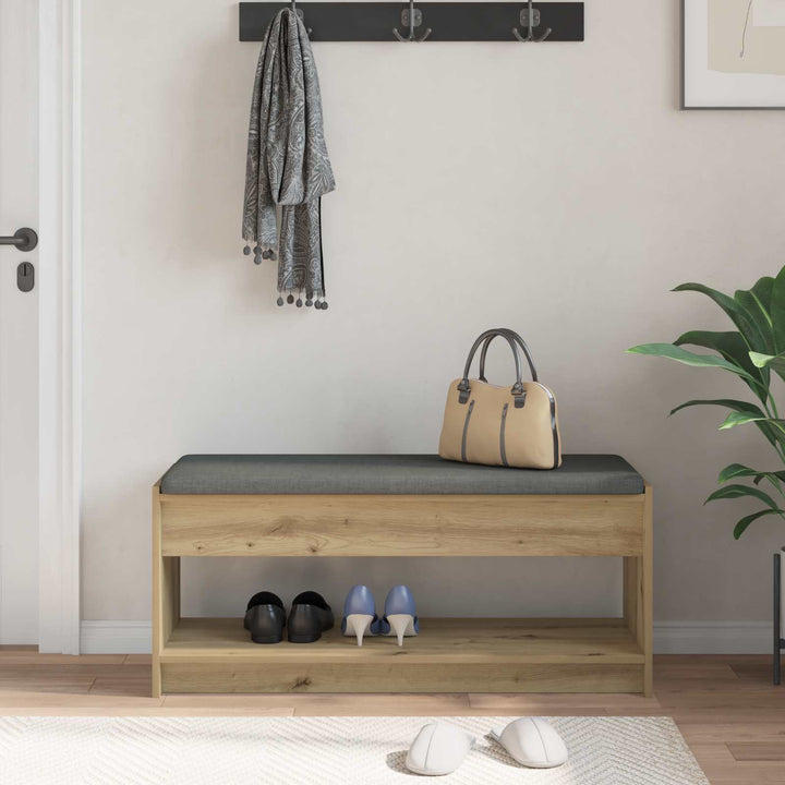 Hallbænk Artisan Eg 103 x 38 x 45 cm Kunstigt træ og stof