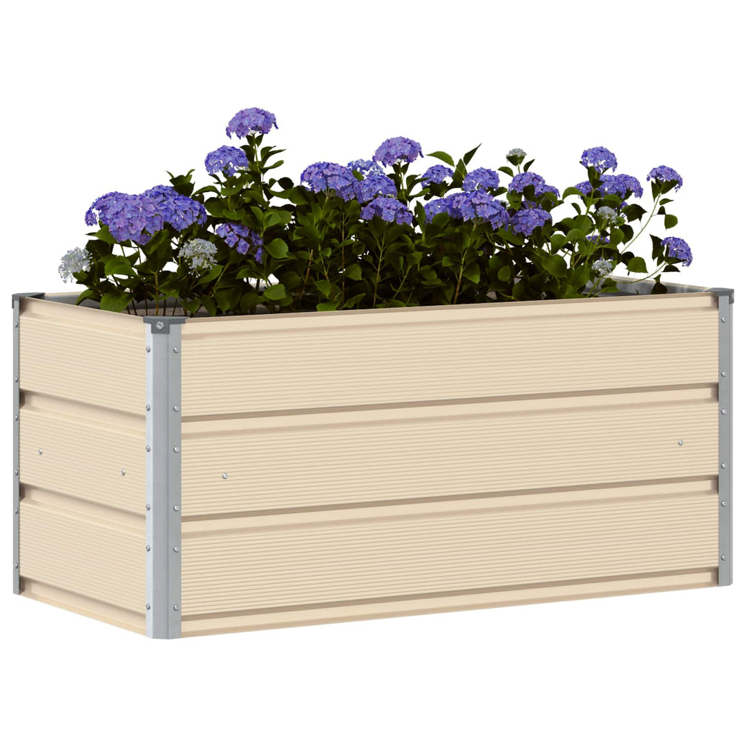 Plantekasse Elfenben 100 x 50 x 45 cm Galvaniseret stål