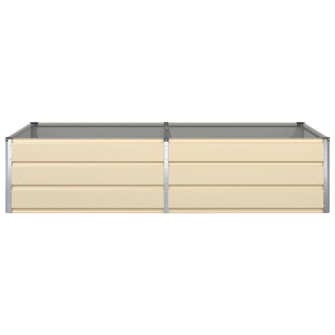 Plantekasse Elfenben 195 x 100 x 45 cm Galvaniseret stål