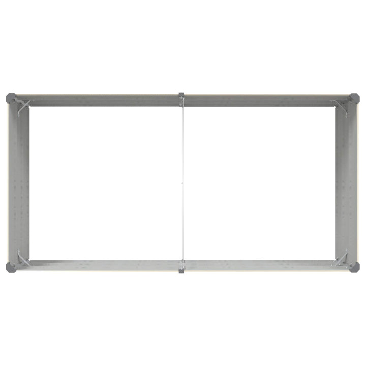 Plantekasse Elfenben 195 x 100 x 45 cm Galvaniseret stål