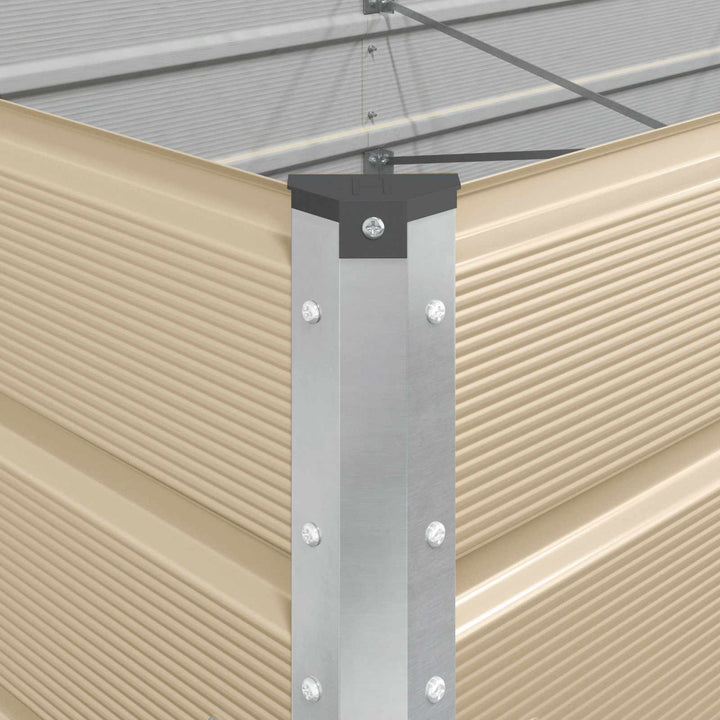 Plantekasse Elfenben 195 x 100 x 75 cm Galvaniseret stål