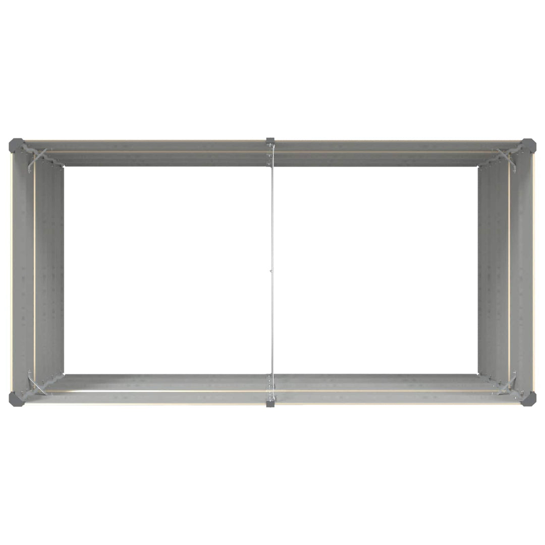 Plantekasse Elfenben 195 x 100 x 75 cm Galvaniseret stål