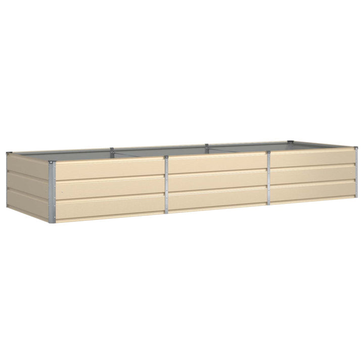 Plantekasse Elfenben 290 x 100 x 45 cm Galvaniseret stål