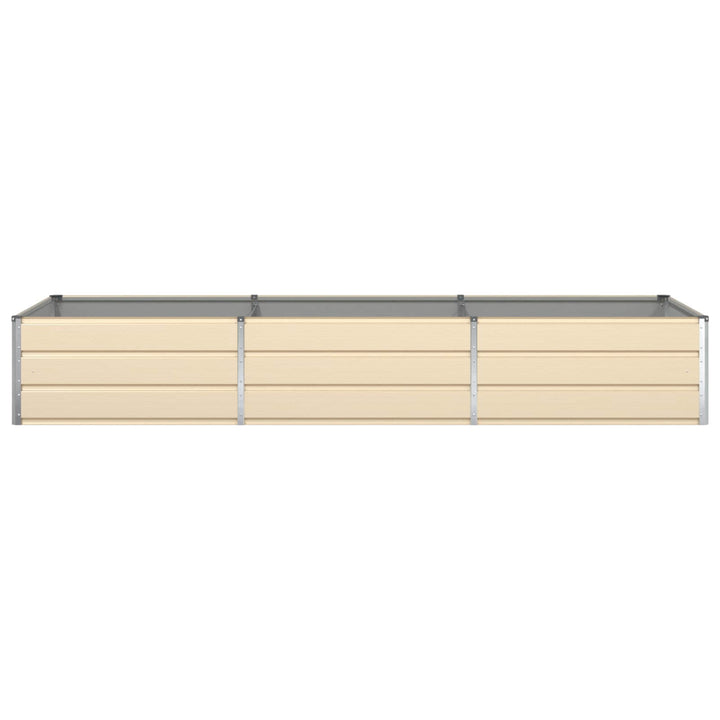 Plantekasse Elfenben 290 x 100 x 45 cm Galvaniseret stål