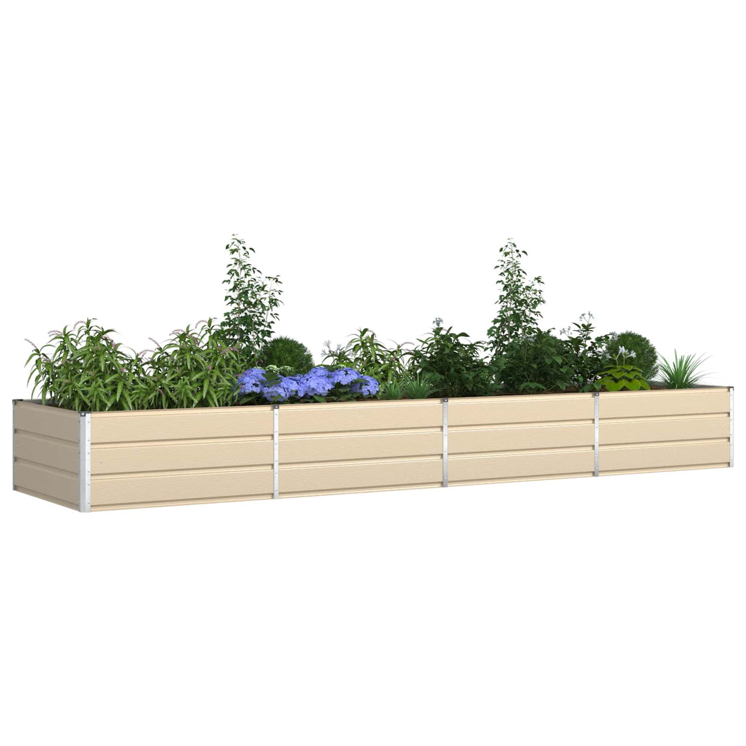 Plantekasse Elfenben 385 x 100 x 45 cm Galvaniseret stål