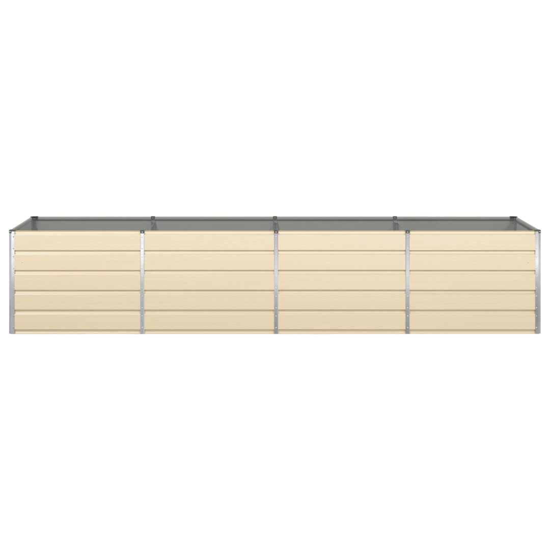 Plantekasse Elfenben 385 x 100 x 75 cm Galvaniseret stål