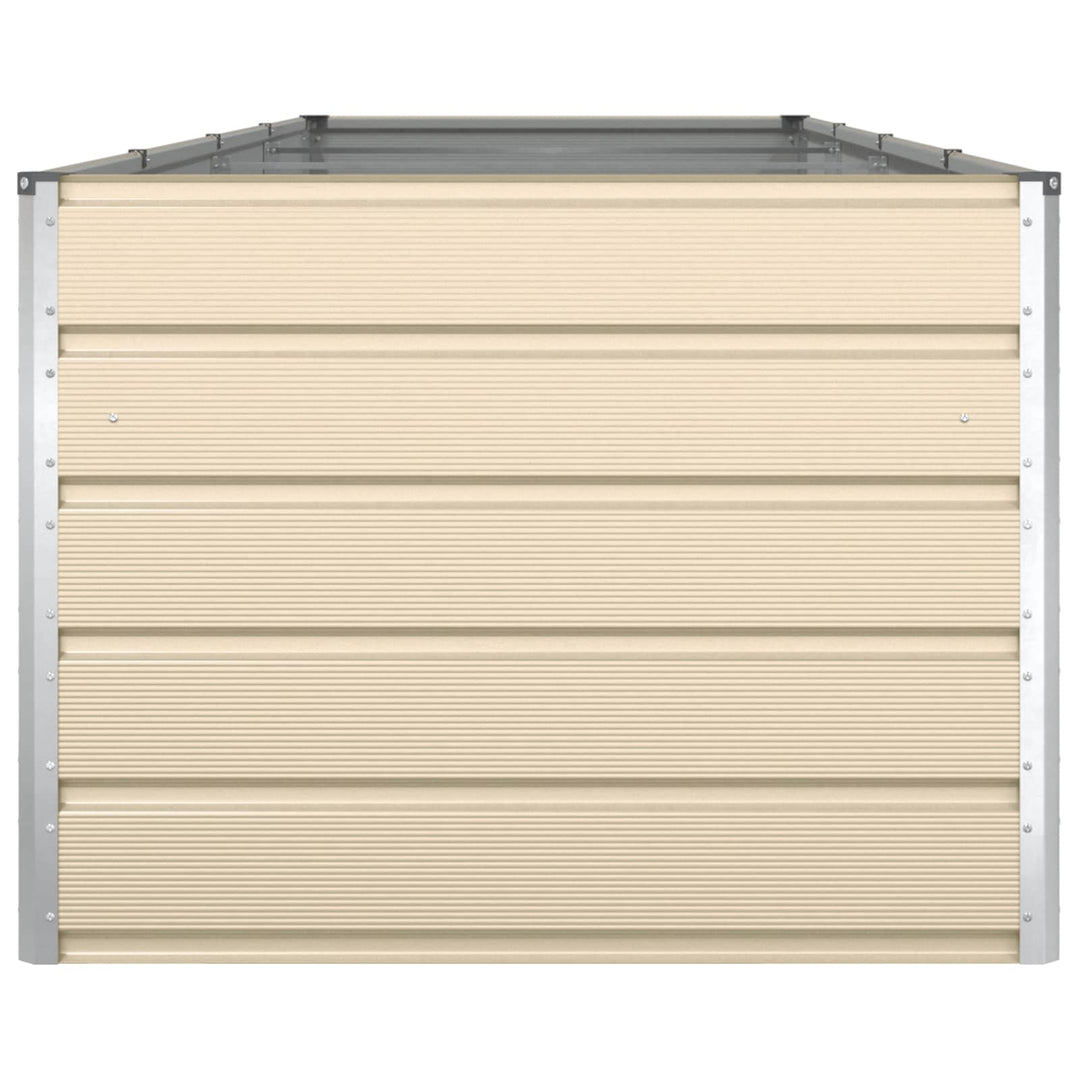 Plantekasse Elfenben 385 x 100 x 75 cm Galvaniseret stål