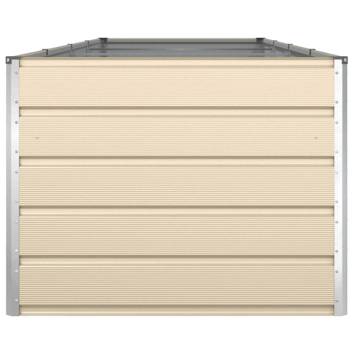 Plantekasse Elfenben 385 x 100 x 75 cm Galvaniseret stål