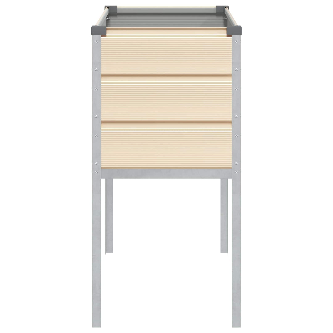 Plantekasse Elfenben 100 x 45 x 90 cm Galvaniseret stål