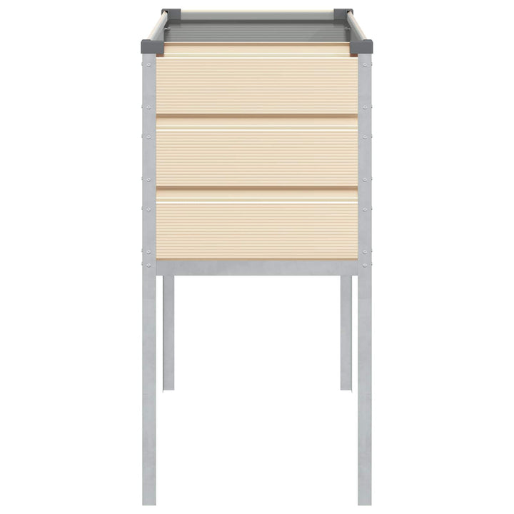 Plantekasse Elfenben 100 x 45 x 90 cm Galvaniseret stål