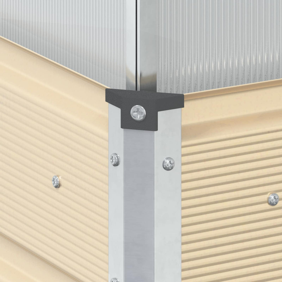 Plantekasse Elfenben 100 x 100 x 77 cm Galvaniseret stål