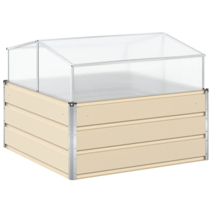 Plantekasse Elfenben 100 x 100 x 77 cm Galvaniseret stål