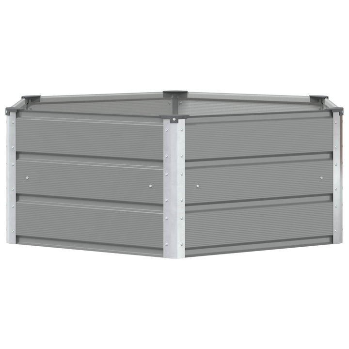 Plantekasse Lysegrå 129 x 129 x 45 cm Stål