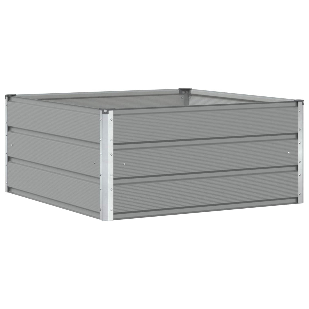 Plantekasse Lysegrå 100 x 100 x 45 cm Stål