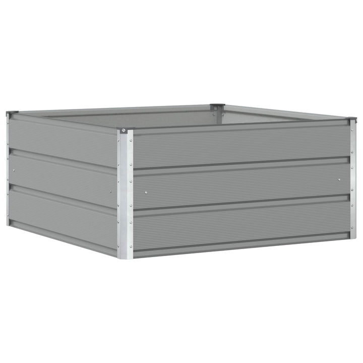 Plantekasse Lysegrå 100 x 100 x 45 cm Stål