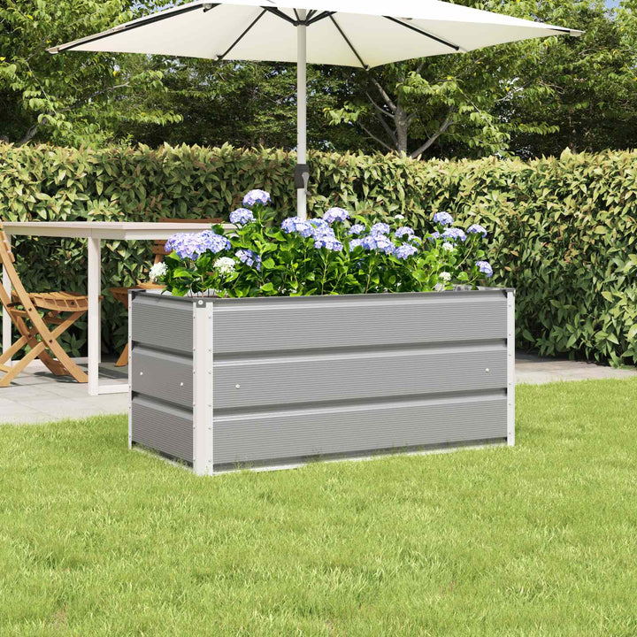 Plantekasse Lysegrå 100 x 50 x 45 cm Galvaniseret stål