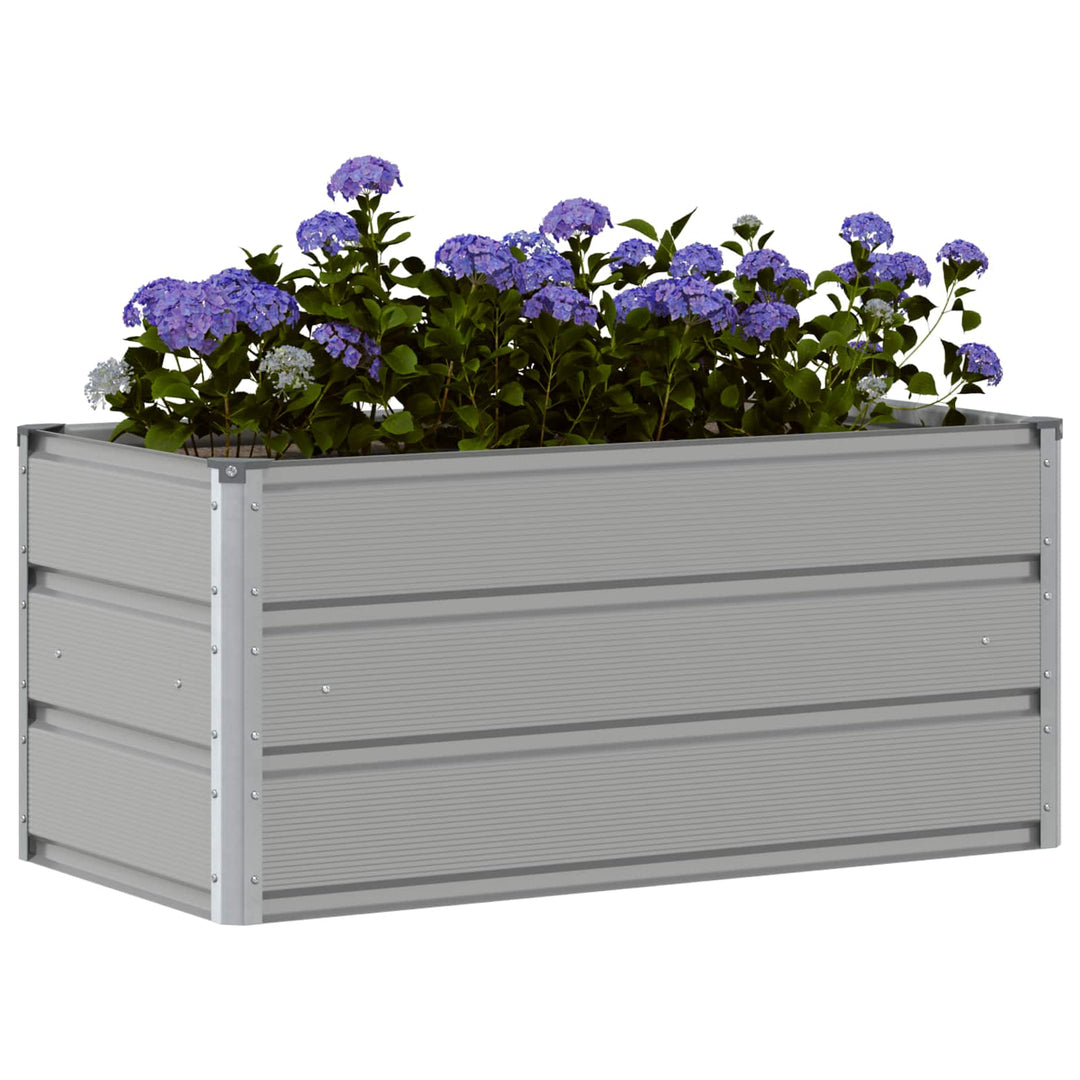 Plantekasse Lysegrå 100 x 50 x 45 cm Galvaniseret stål