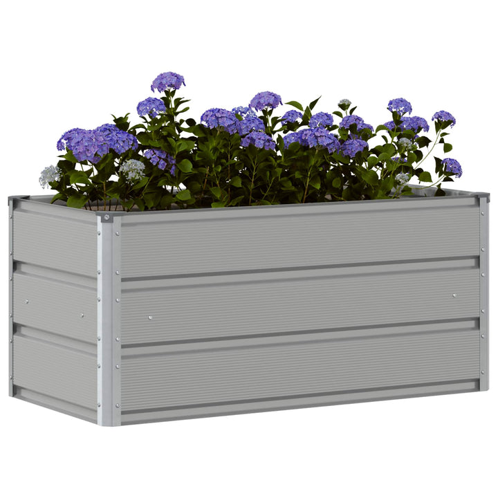 Plantekasse Lysegrå 100 x 50 x 45 cm Galvaniseret stål