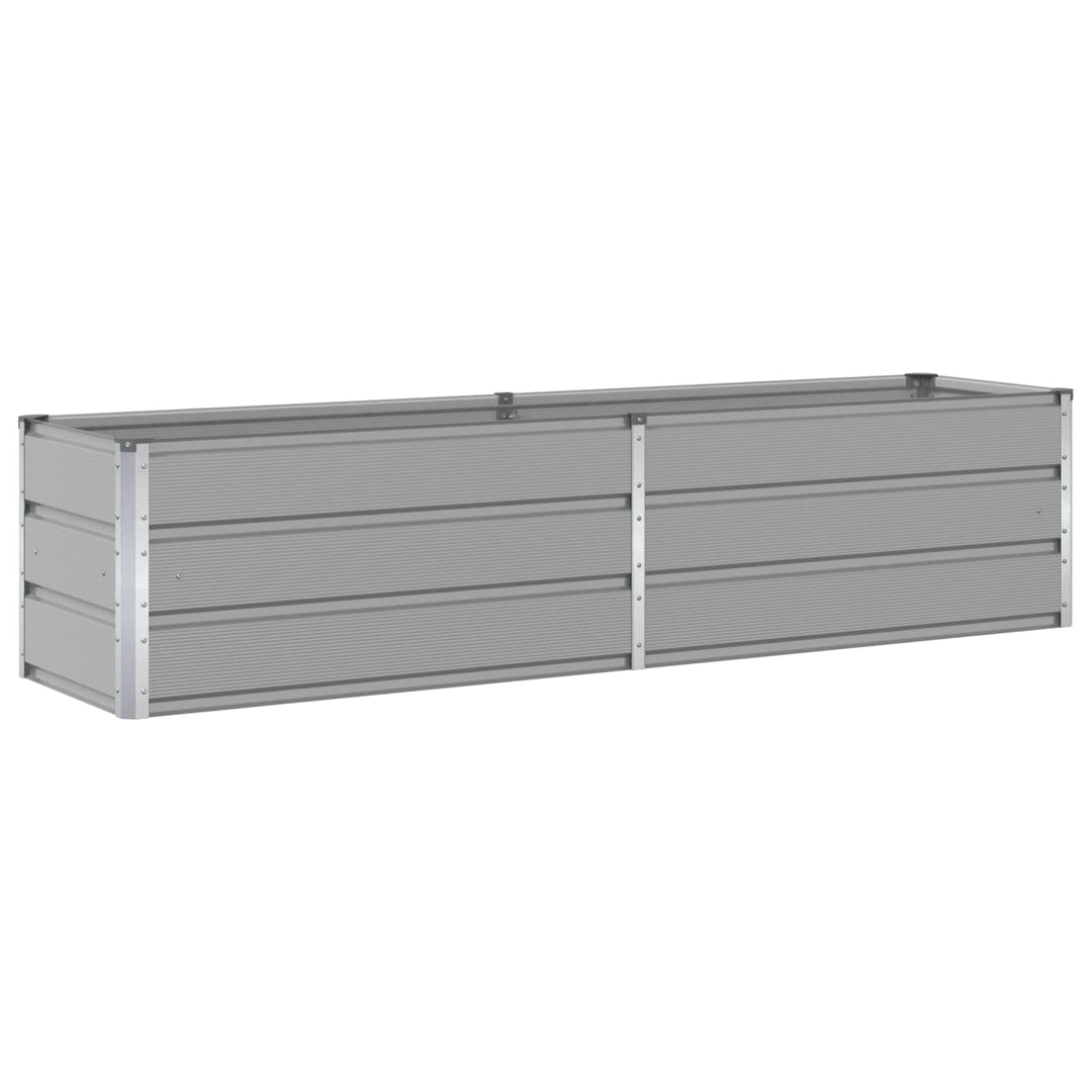 Plantekasse Lysegrå 195 x 50 x 45 cm Galvaniseret stål