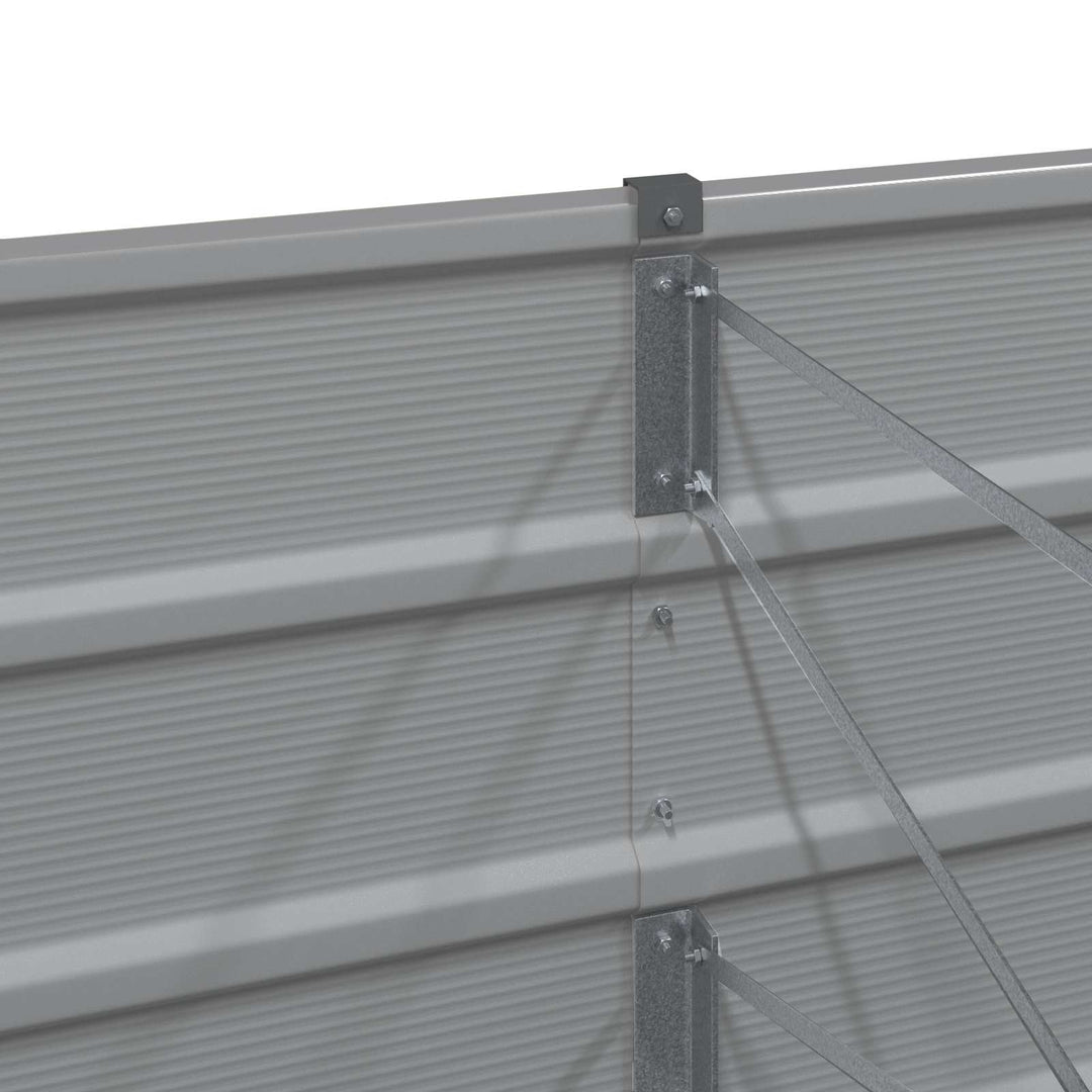 Plantekasse Lysegrå 480 x 50 x 45 cm Galvaniseret stål