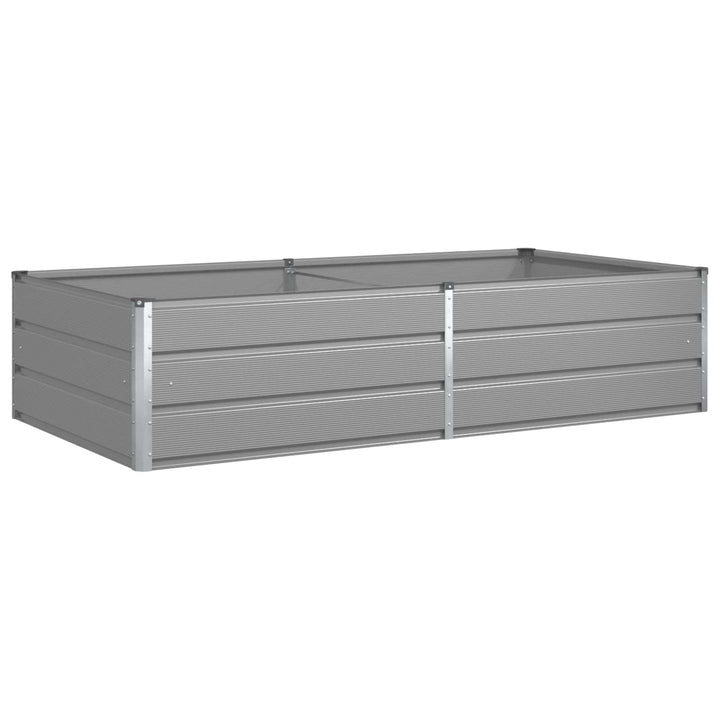 Plantekasse Lysegrå 195 x 100 x 45 cm Galvaniseret stål