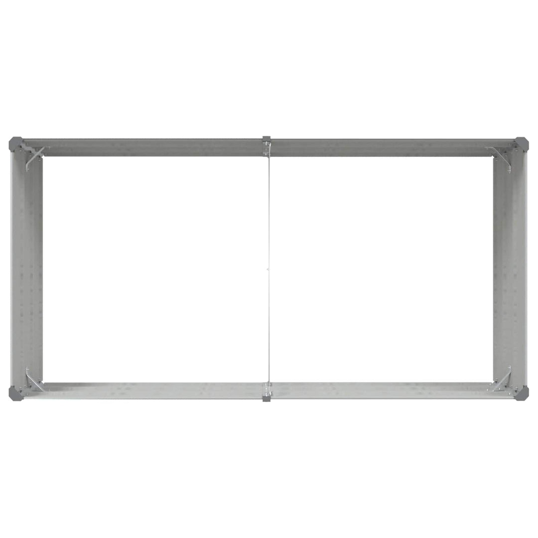 Plantekasse Lysegrå 195 x 100 x 45 cm Galvaniseret stål