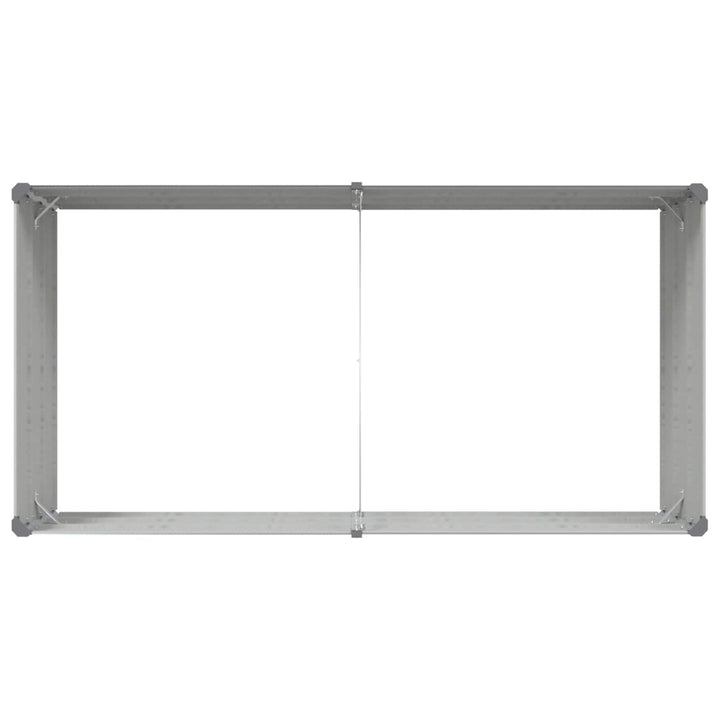 Plantekasse Lysegrå 195 x 100 x 45 cm Galvaniseret stål
