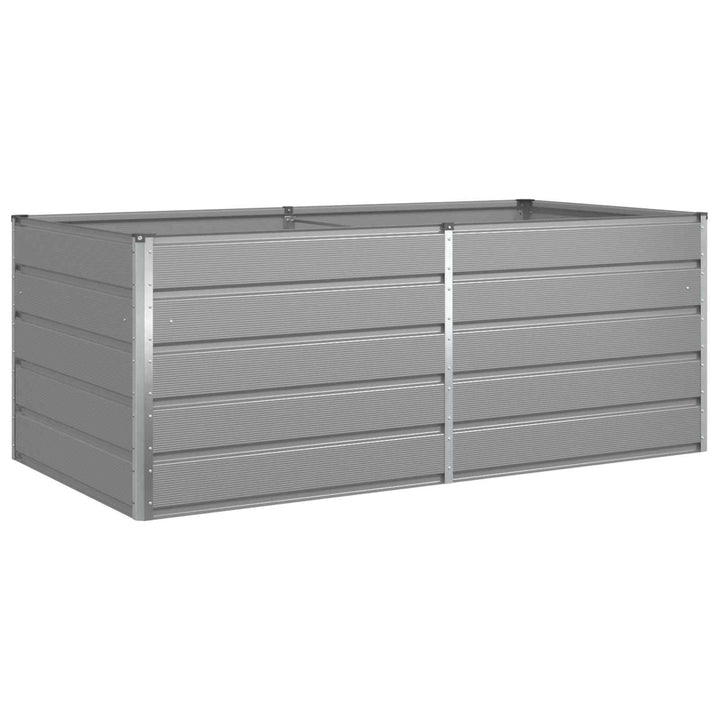 Plantekasse Lysegrå 195 x 100 x 75 cm Galvaniseret stål