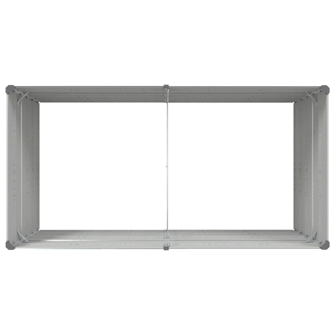 Plantekasse Lysegrå 195 x 100 x 75 cm Galvaniseret stål