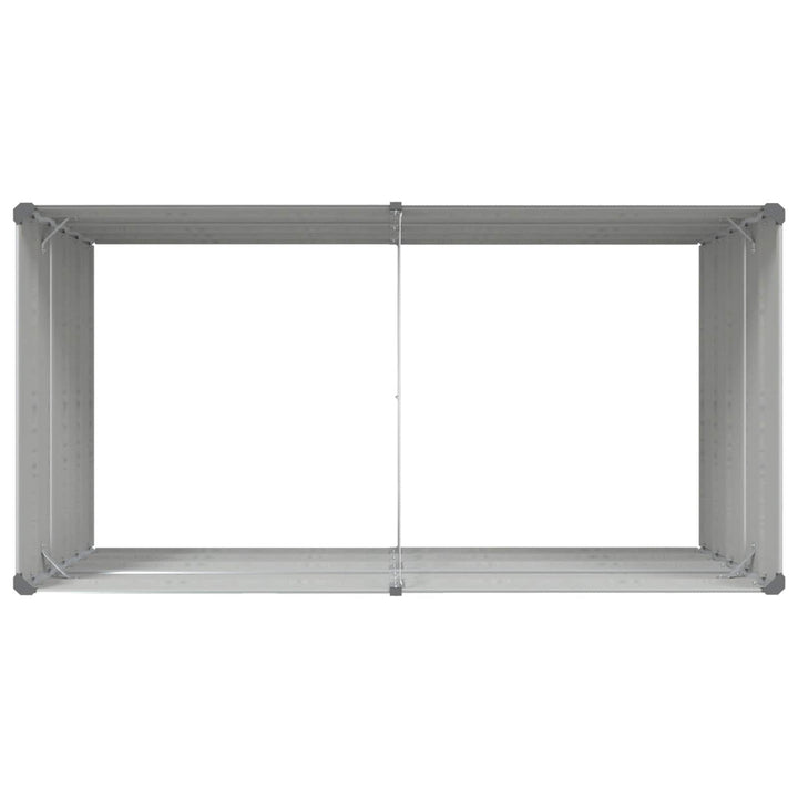 Plantekasse Lysegrå 195 x 100 x 75 cm Galvaniseret stål