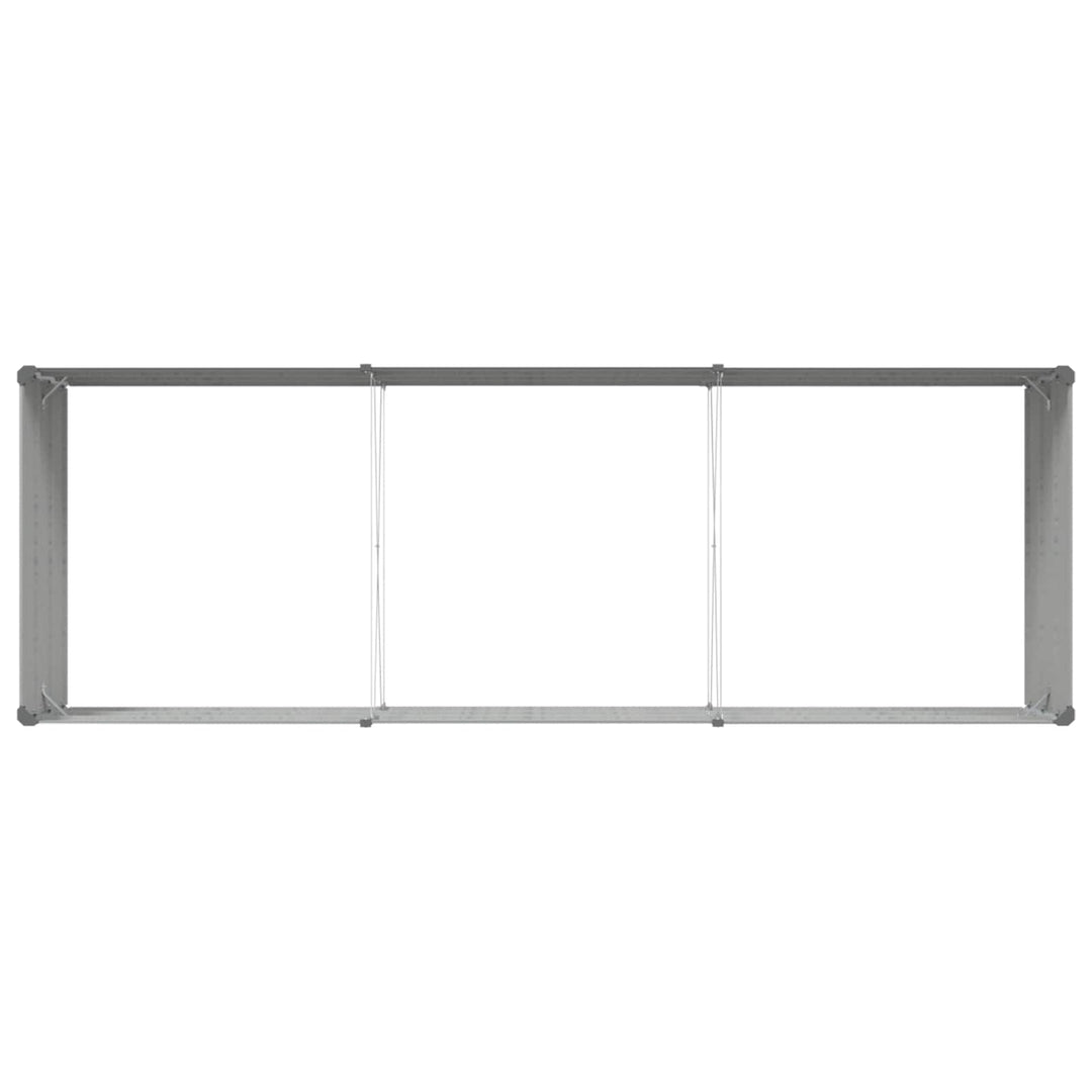 Plantekasse Lysegrå 290 x 100 x 45 cm Galvaniseret stål