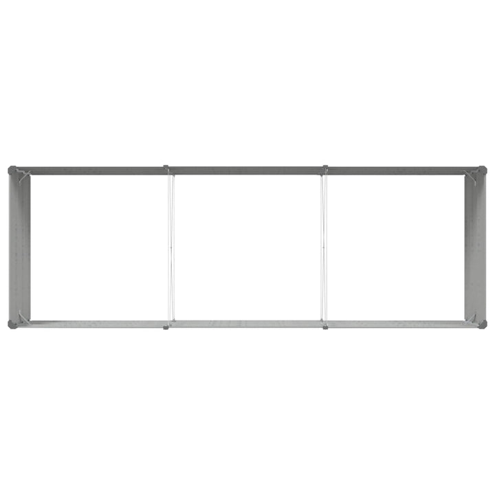 Plantekasse Lysegrå 290 x 100 x 45 cm Galvaniseret stål