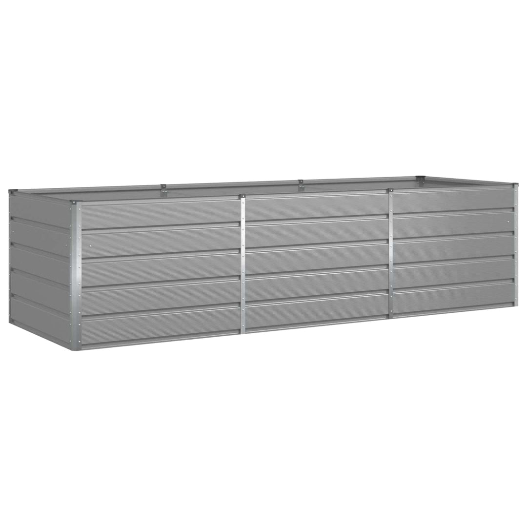 Plantekasse Lysegrå 290 x 100 x 75 cm Galvaniseret stål