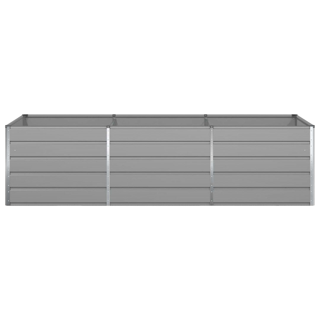 Plantekasse Lysegrå 290 x 100 x 75 cm Galvaniseret stål
