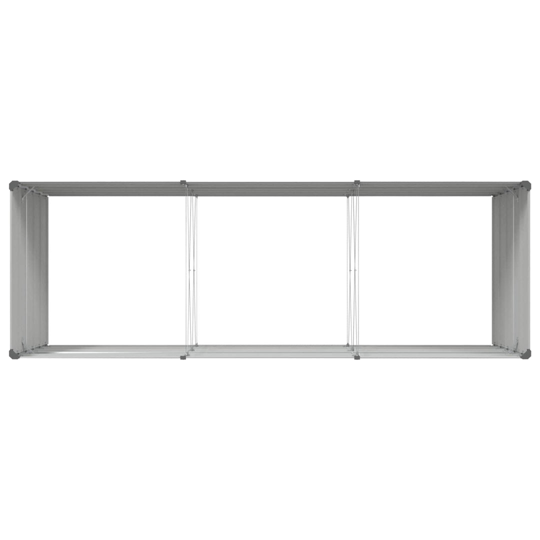 Plantekasse Lysegrå 290 x 100 x 75 cm Galvaniseret stål