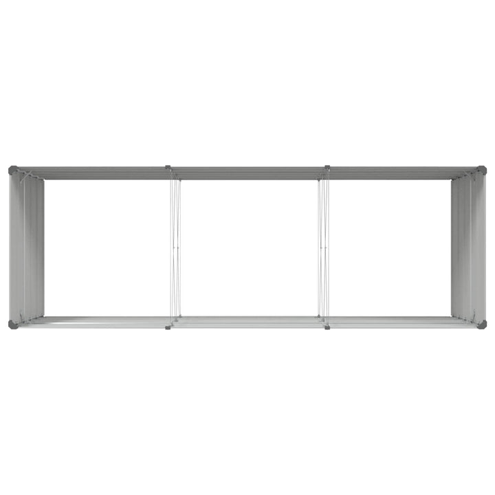 Plantekasse Lysegrå 290 x 100 x 75 cm Galvaniseret stål