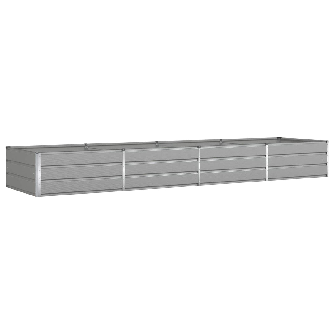 Plantekasse Lysegrå 385 x 100 x 45 cm Galvaniseret stål