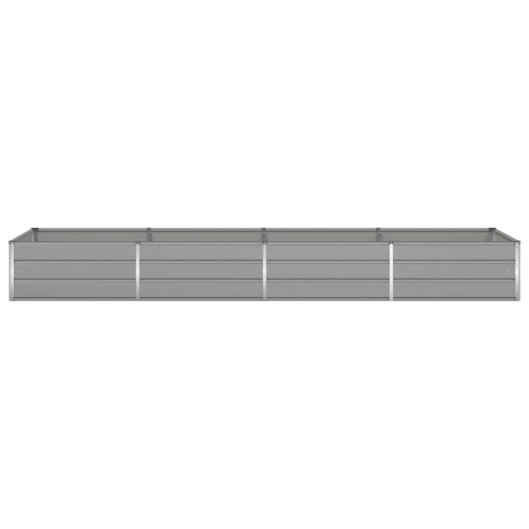 Plantekasse Lysegrå 385 x 100 x 45 cm Galvaniseret stål