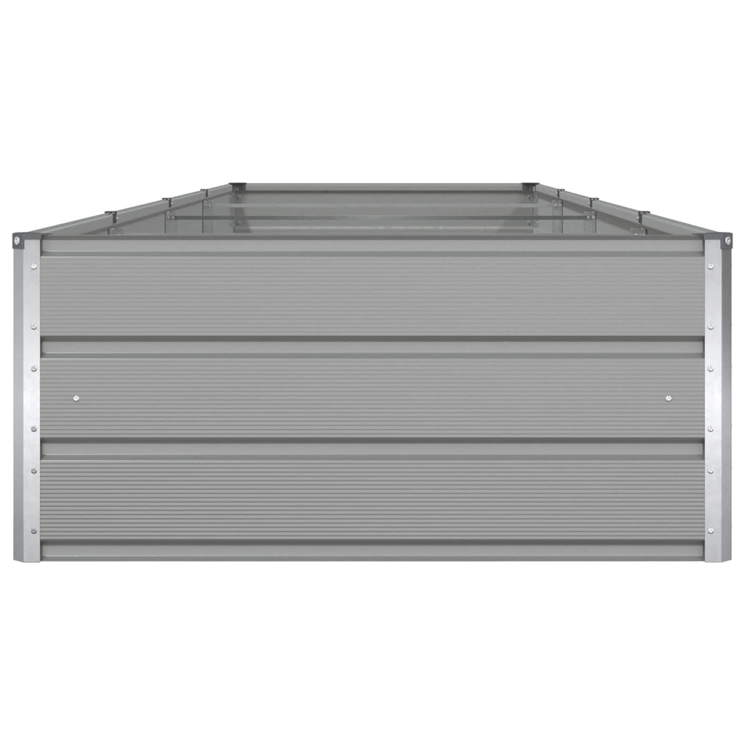 Plantekasse Lysegrå 385 x 100 x 45 cm Galvaniseret stål