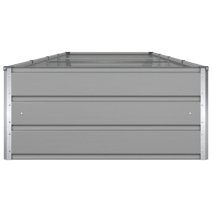 Plantekasse Lysegrå 385 x 100 x 45 cm Galvaniseret stål