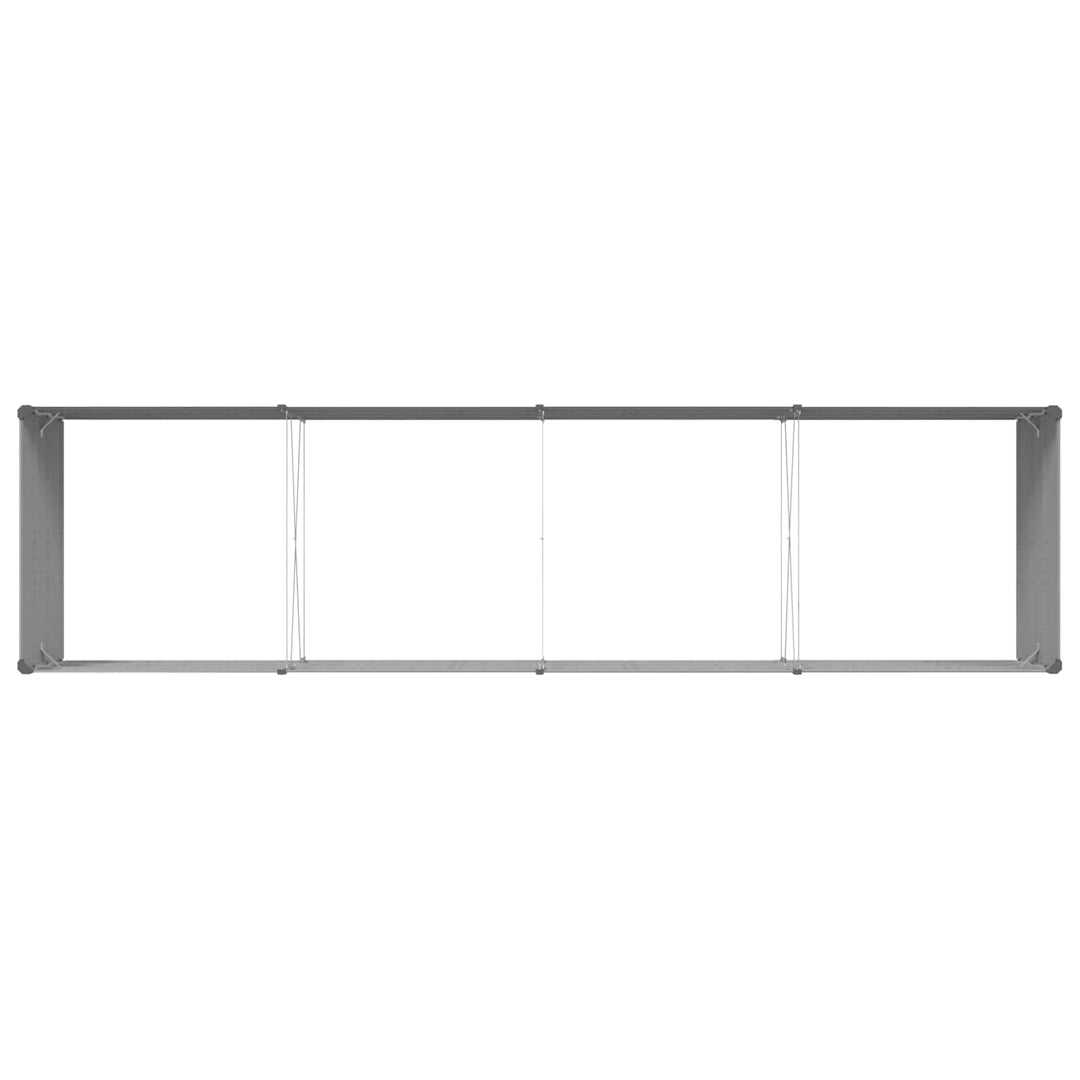 Plantekasse Lysegrå 385 x 100 x 45 cm Galvaniseret stål