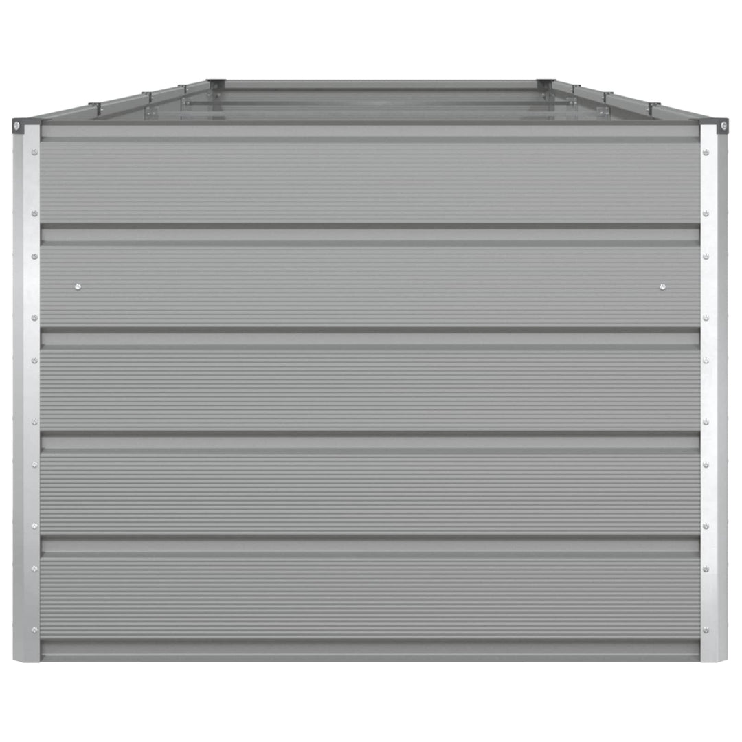 Plantekasse Lysegrå 385 x 100 x 75 cm Galvaniseret stål