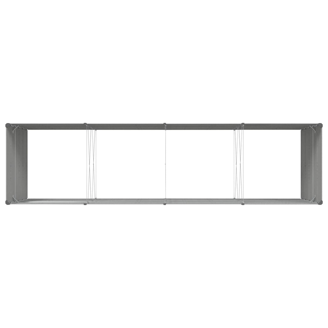Plantekasse Lysegrå 385 x 100 x 75 cm Galvaniseret stål
