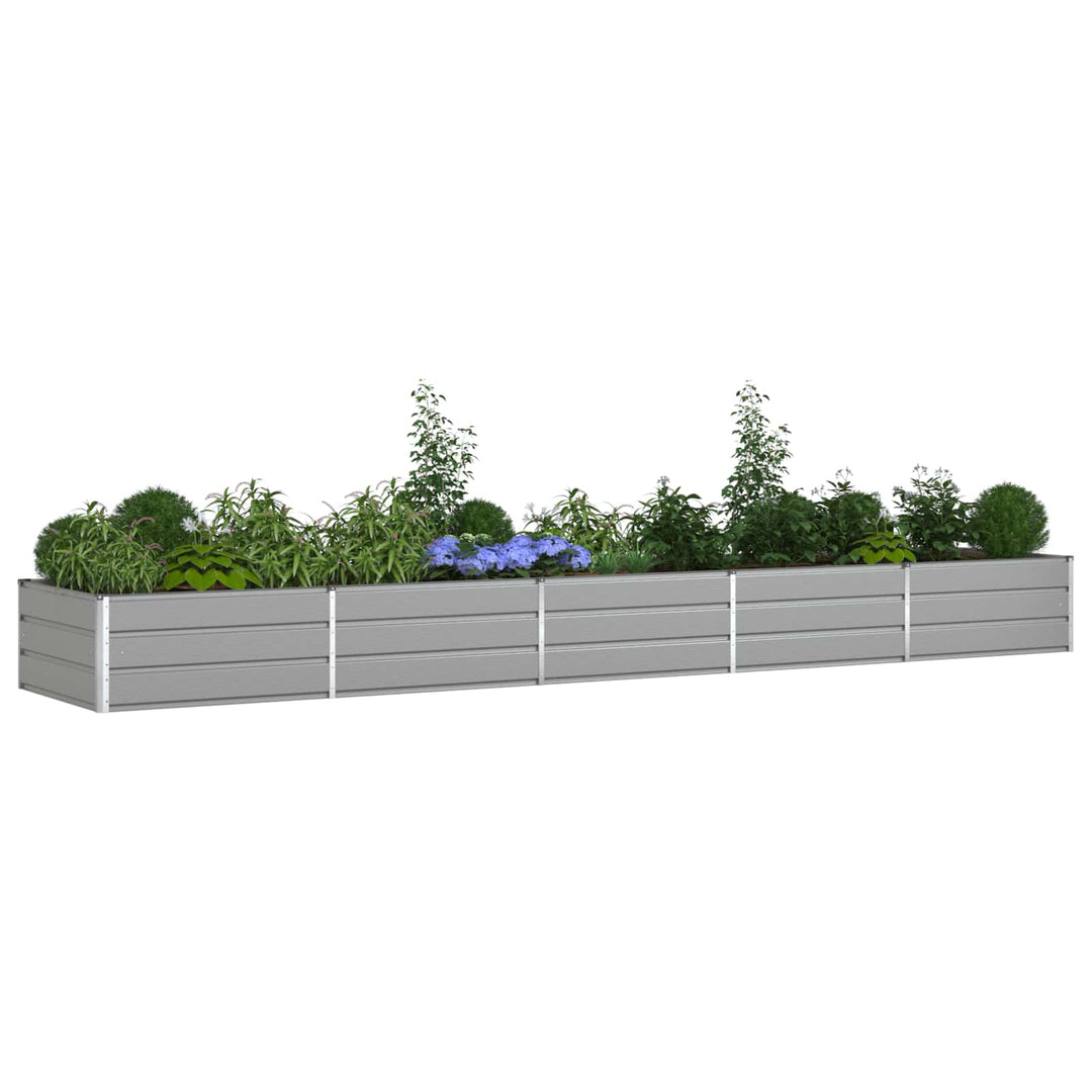 Plantekasse Lysegrå 480 x 100 x 45 cm Galvaniseret stål