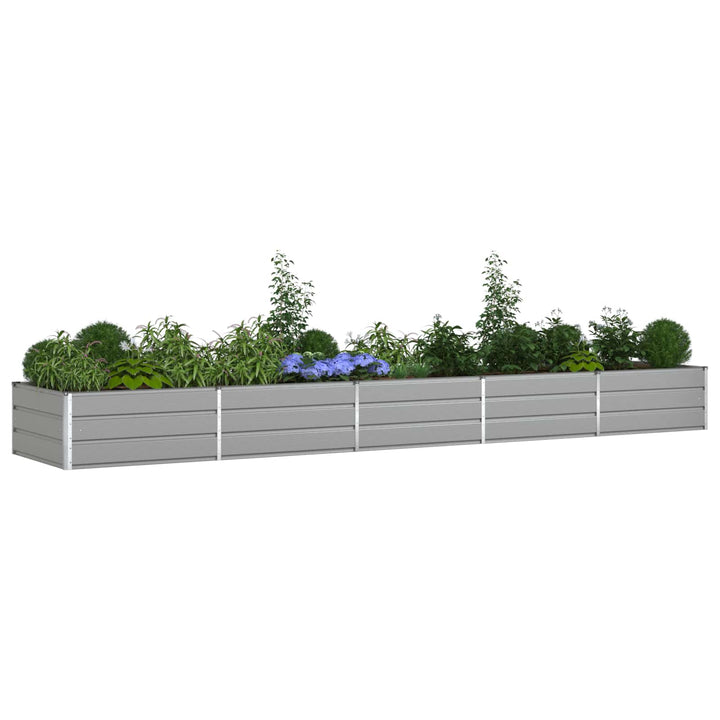 Plantekasse Lysegrå 480 x 100 x 45 cm Galvaniseret stål
